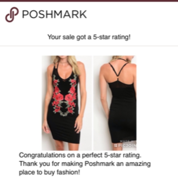 BLACK ROSE PATCH DRESS - Picture 4 of 8